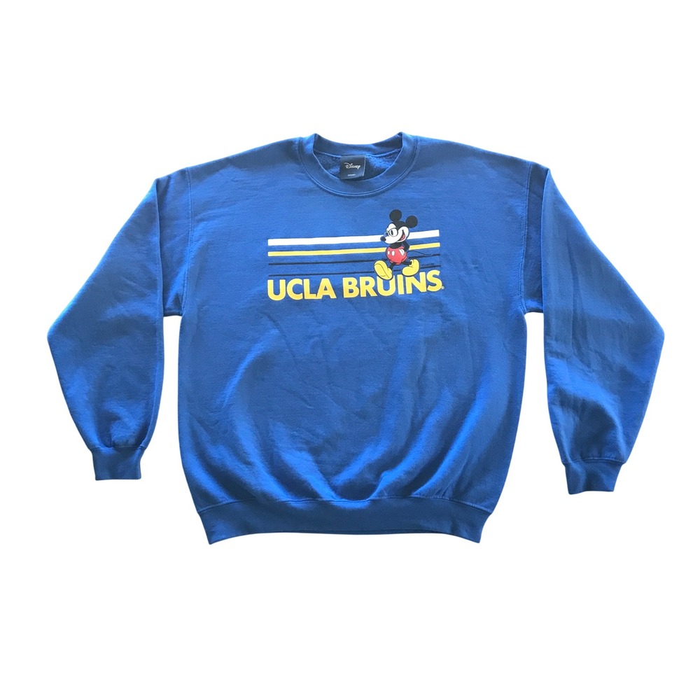 Disney UCLA Bruins Mickey Mouse Crewneck Sweatshirt Blue Collegiate Large